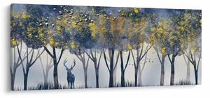 Obraz jeleňa v lese (120x50 cm)