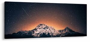 Obraz nočnej oblohy s horou (120x50 cm)