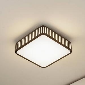 Lindby LED vonkajšie stropné svietidlo Lurinda, 26 cm čierne, IP44, Čierna, Hliník, Moderný, Stropné svetlo