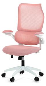 Kancelárska ergonomická stolička ROSI — sieťovina, ružová