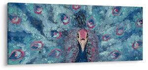 Obraz maľovaného páva (120x50 cm)