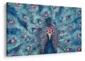Obraz maľovaného páva (90x60 cm)