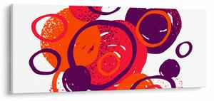 Obraz - Motív s kruhmi v teplých farbách (120x50 cm)