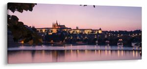 Obraz Pražského hradu a Vltavy (120x50 cm)