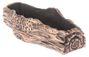Betónový obal na truhlík Kmeň hnedá, 27 x 11 cm