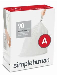Vrecia do odpadkového koša 4,5 L, Simplehuman typ A, zaťahovacie, 3 x 30 ks (90 vriec )