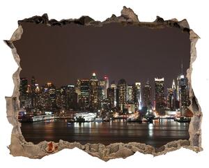 Fototapeta díra na zeď 3D New york v noci nd-k-28391328