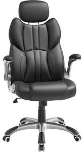 Luxusné kancelárske kreslo, kancelárska ergonomická stolička, čierna