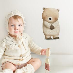 INSPIO-textilná prelepiteľná nálepka - Nálepka do detskej izby - Rozkošný medvedík