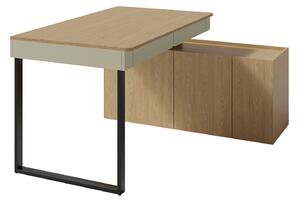 Písací stôl s komodou LUCA S10 - zelená