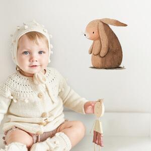 INSPIO-textilná prelepiteľná nálepka - Zajačik - Samolepka pre deti