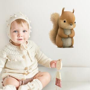 INSPIO-textilná prelepiteľná nálepka - Veverička - samolepka do detskej izby