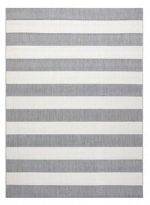 Koberec Floorlux sizal flat 48644/637- Pásy sivo biely