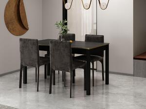 Jedálenský stôl Sutopa 2 (čierna) (pre 4 osoby). Vlastná spoľahlivá doprava až k Vám domov. 1093693