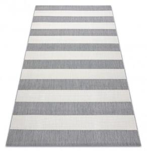 Koberec Floorlux sizal flat 48644/637- Pásy sivo biely