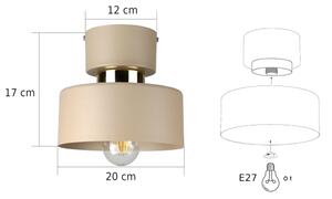 Stropné svietidlo IGNIA 1xE27/60W/230V béžové/zlaté