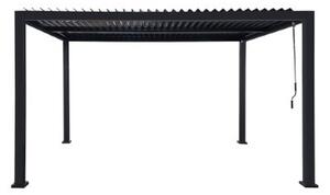 Záhradná pergola LAMELA čierna 300x400 cm