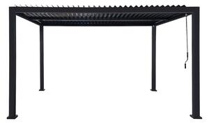 Záhradná pergola LAMELA čierna 300x400 cm