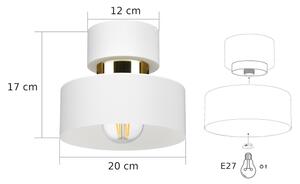 Stropné svietidlo IGNIA 1xE27/60W/230V biela/zlatá