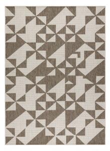 Koberec Šnúrkový SIZAL FLOORLUX 20489 champagne / taupe Trojuholníky