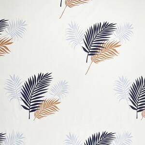 Ervi bavlna š.240 cm - hnedé a modré palmové listy - 36227, metraž