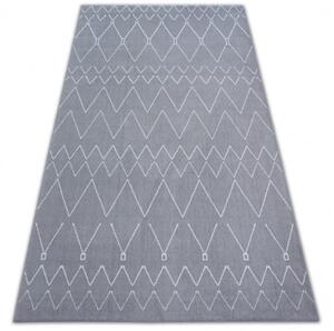 Koberec SENSE Micro 81249 ETNO Cik Cak strieborný/biely