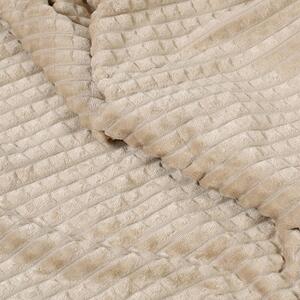 Goldea kvalitná deka z mikrovlákna - béžové prúžky 150 x 200 cm