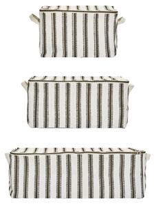 Úložný textilný box Vibes Light Brown – set 3 ks