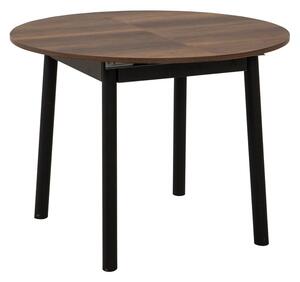 Rozkladací jedálenský stôl Duvasa 5 (orech + čierna) (pre 4 osoby). Vlastná spoľahlivá doprava až k Vám domov. 1093744