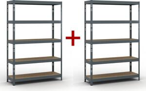 Policový regál 1+1 ZADARMO, 1786x1200x400 mm, nosnosť 280kg