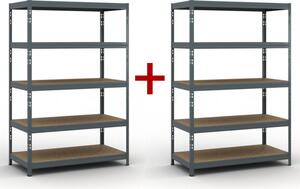 Policový regál 1+1 ZADARMO, 1786x1200x600 mm, nosnosť 280kg