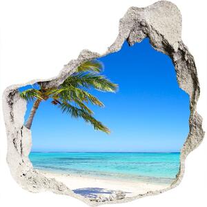 Nálepka 3D diera na stenu samolepiaca Tropické pláže