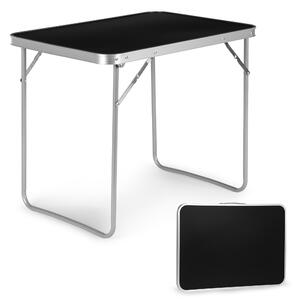 ModernHome Turistický stolík, piknikový stôl, skladacia doska, 80x60 cm, čierna