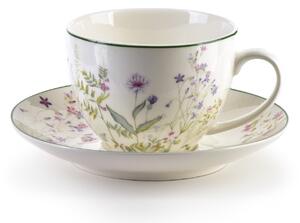 Porcelánová šálka s podšálkou Faccia Verde 250 ml
