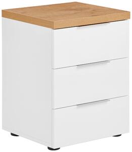 NOČNÝ STOLÍK, biela, farba duba, 45/55/43 cm Xora - Online Only spálne, Online Only