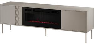 MEBLINE Komoda RTV s krbom TIFFANY 180 béžová mat