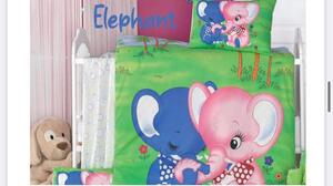 Obliečky bavlnené detské Elephant 130x90cm+45x65cm TiaHome