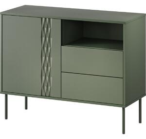 MEBLINE Komoda TIFFANY 1D2S zelená mat