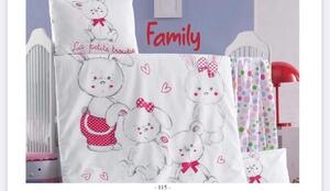 Obliečky bavlnené detské Family 130x90cm+45x65cm TiaHome