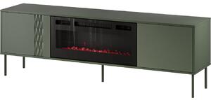 MEBLINE Komoda RTV s krbom TIFFANY 180 zelená mat
