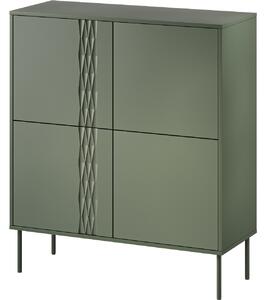 MEBLINE Komoda TIFFANY 4D zelená mat