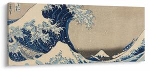 Obraz - Katsushika Hokusai, Under the Wave off Kanagawa, reprodukcia (120x50 cm)