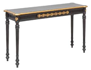 Venice konzolový stolík 125 cm čierna/zlatá