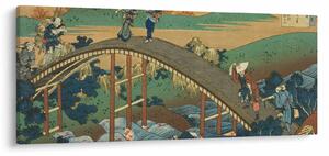 Obraz - Katsushika Hokusai, Ariwara no Narihirafrom the series One Hundred, Poems Explained by the Nurse (Hyakunin isshu uba ga etoki), reprodukcia (120x50 cm)