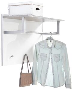 VEŠIAKOVÝ PANEL, sivá, biela, 90/60/35 cm Carryhome - Vešiakové steny, Online Only
