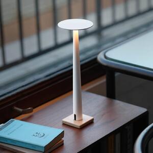 Dobíjacia stolová lampa Nemo LED Portofino, biela, mramor