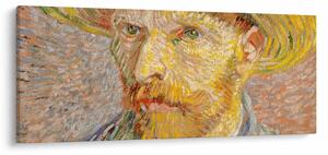 Obraz - Vincent van Gogh, Self-Portrait with a Straw Hat (The Potato Peeler), reprodukcia (120x50 cm)