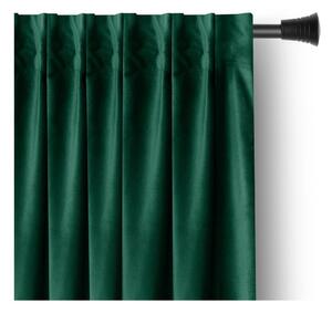 Tmavozelený zamatový dimout záves 140x245 cm Pleat – Restilo