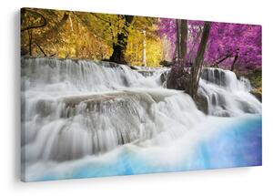 Obraz Erawan vodopádu v lese (90x60 cm)