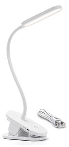 Aigostar - LED Stmievateľná nabíjacia stolná lampa s klipom LED/2,5W/5V 1200mAh biela